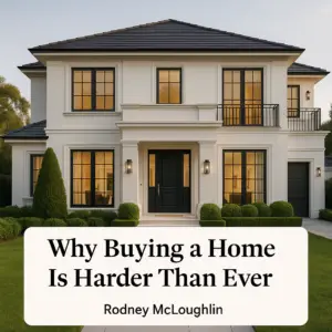 High-quality, sophisticated image depicting a luxury Australian residence at dusk, illustrating current real estate trends as analysed by Rodney McLoughlin.