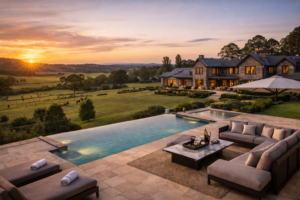 High-quality, sophisticated image depicting a luxury Sydney harbourfront home with modern design and premium finishes, relevant to Australian real estate insights. rodney mcloughlin