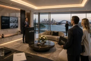 Sydney property market slowdown showing multiple Akora Real Estate listings, reduced buyer activity, growing housing supply and a TBAS Buyers Agent assisting clients. Australian real estate market insights by Rodney McLoughlin.